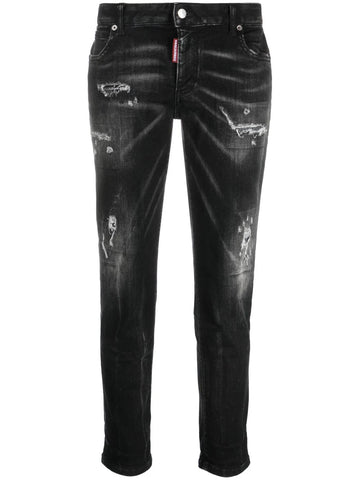 COOL GIRL DISTRESSED JEANS BLACK