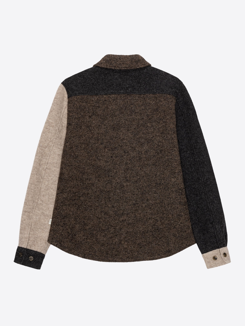 WOOL COLOURBLOCK OVERSHIRT