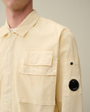 CAMISA GABARDINA AMARILLO PASTEL