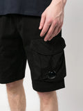 BERMUDAS FLEECE CARGO NEGRAS