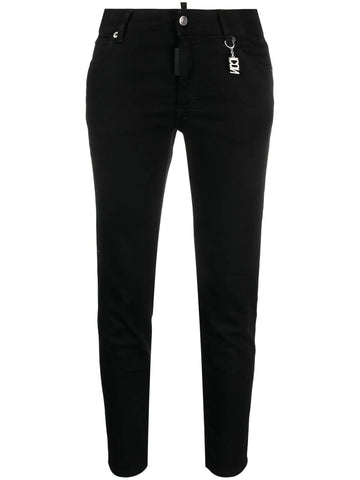 JEANS CROPPED SLIM NEGRO