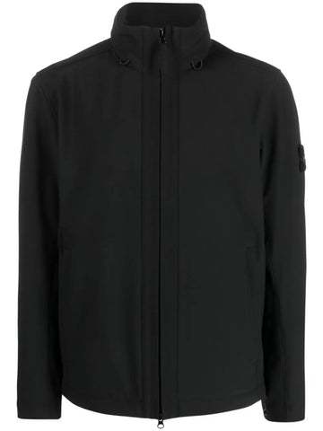 Q0222 SOFT SHELL-R_E.DYE® TECHNOLOGY IN RECYCLED POLYESTER BLACK