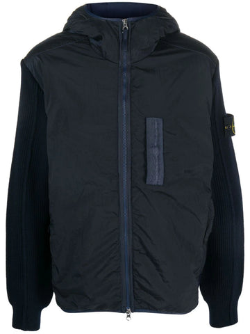 44134 CHAQUETA NYLON METAL IN ECONYL® REGENERATED NYLON WITH PRIMALOFT®-TC AND KNIT NAVY