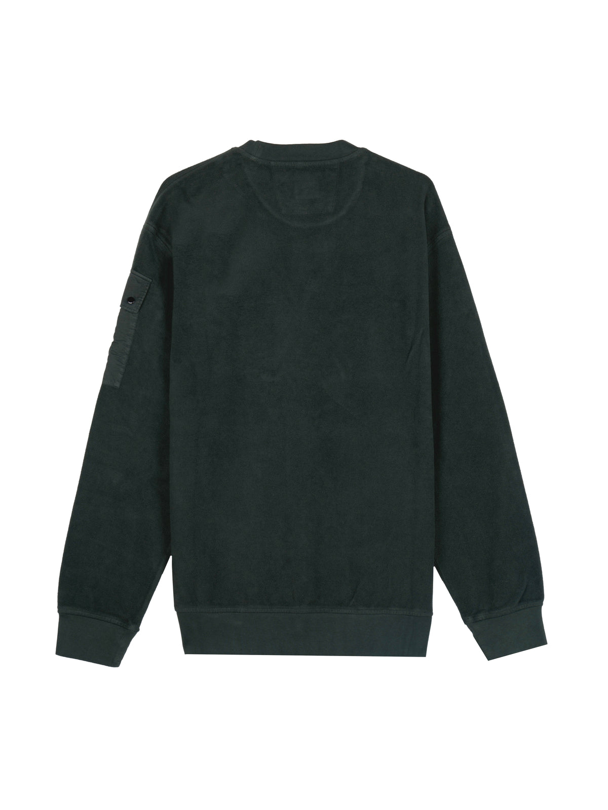 BRUSHED EMERIZED DIAGONAL FLEECE CREWNECK LENS SWEATSHIRT