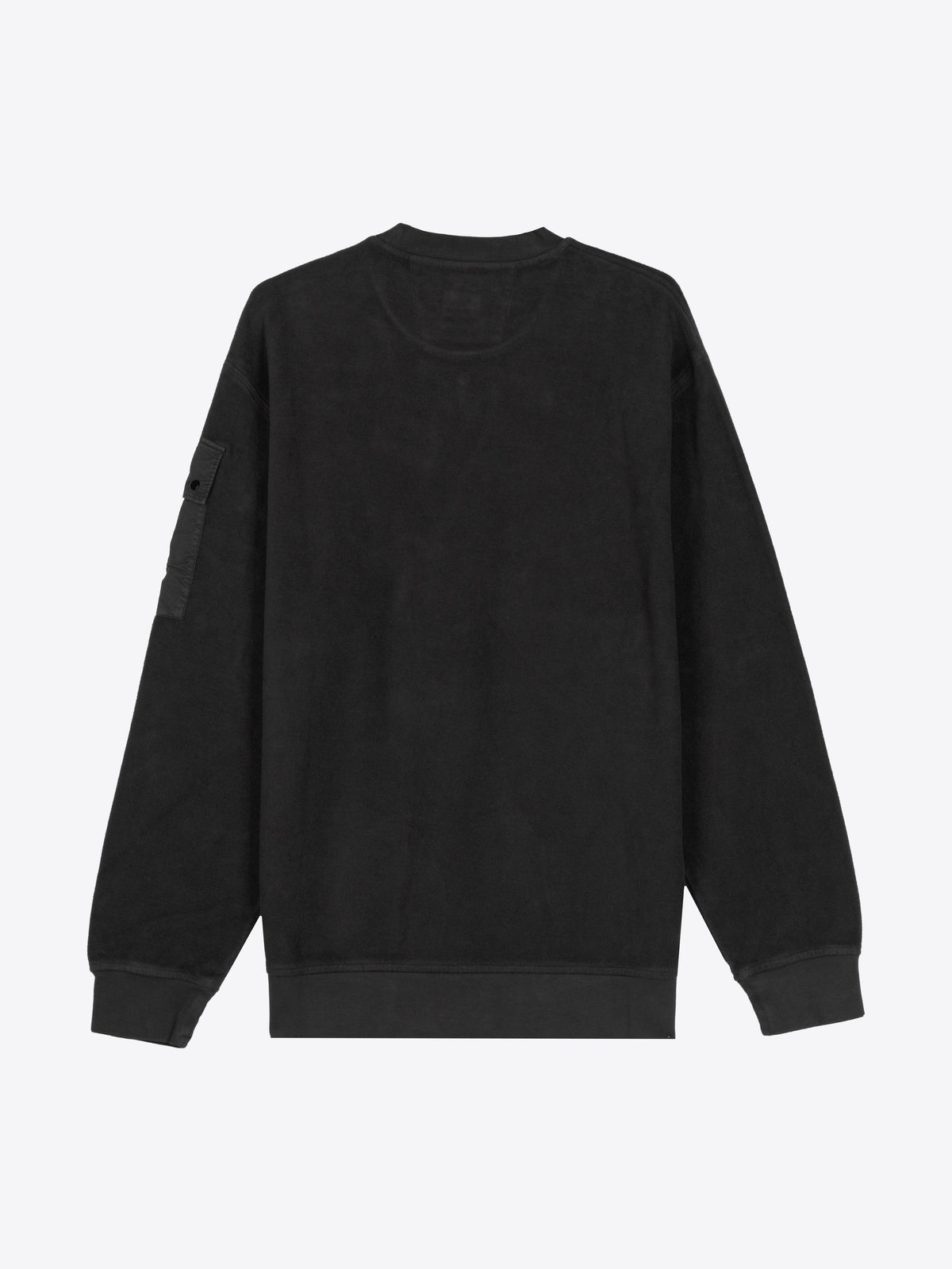 BRUSHED EMERIZED DIAGONAL FLEECE CREWNECK LENS SWEATSHIRT