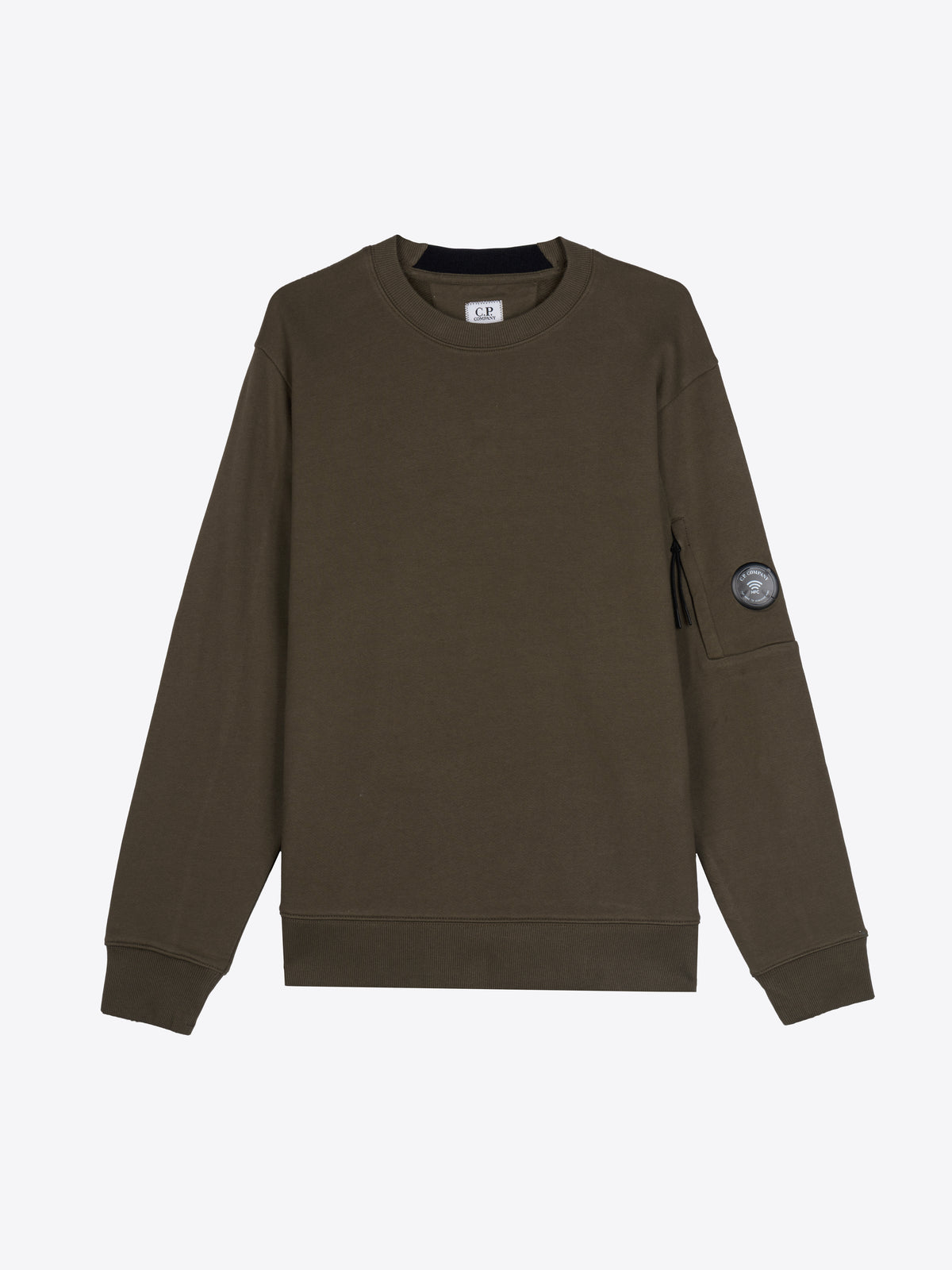 DIAGONAL RAISED FLEECE LENS CREWNECK SWEATSHIRT