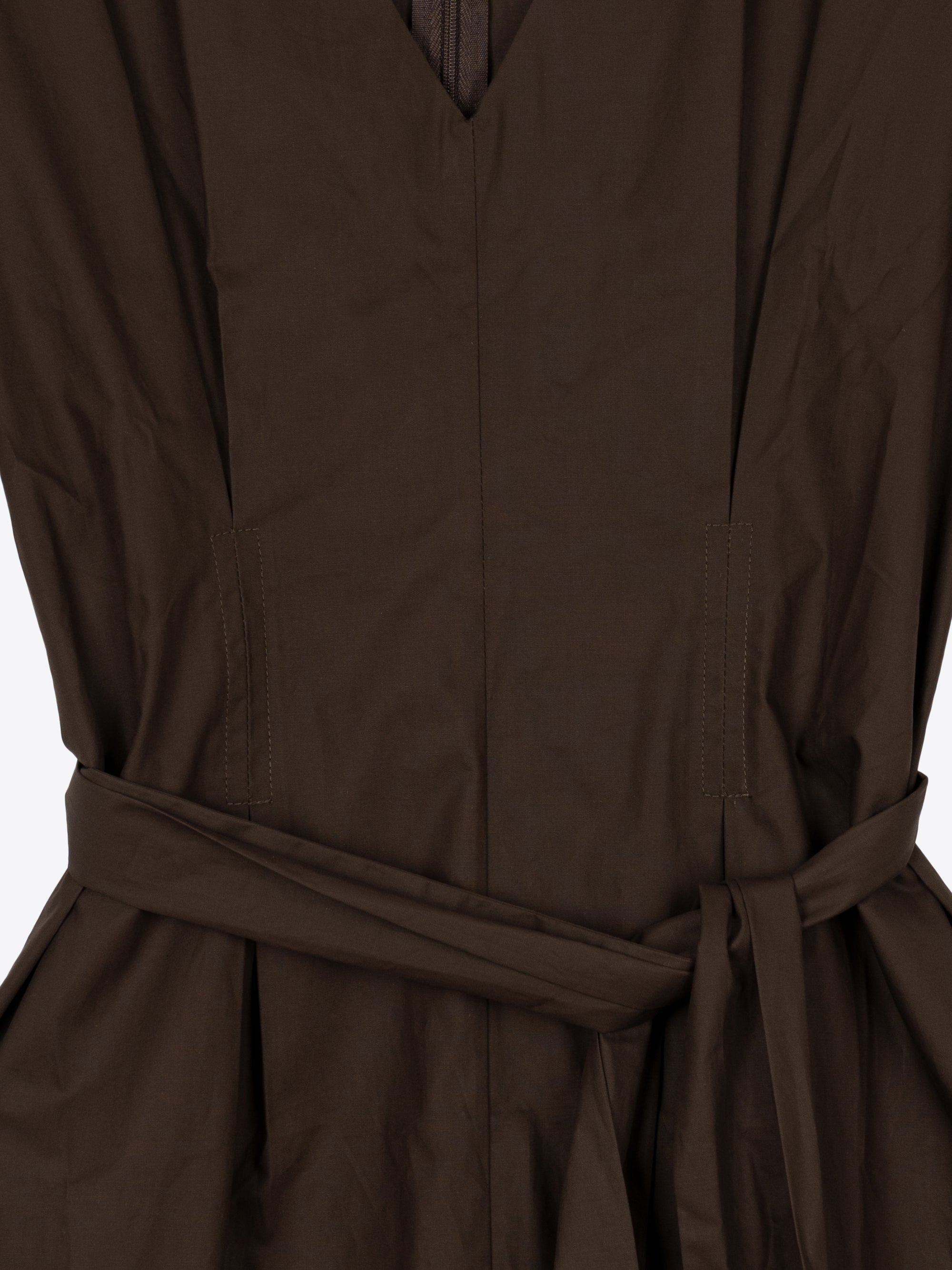 VESTIDO MIDI DE POPELÍN CON PINZAS