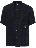 CAMISA LINO MANGA CORTA NAVY