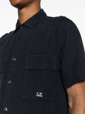 CAMISA LINO MANGA CORTA NAVY