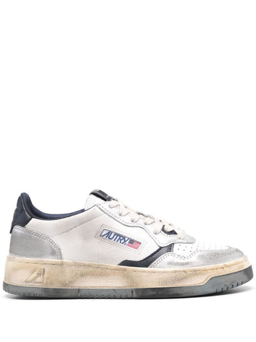 SUPER VINTAGE MEDALIST LOW SNEAKERS LEATHER NAVY SILVER