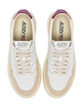 ZAPATILLAS MEDALIST LOW PIEL Y SERRAJE WHITE BURGUNDY