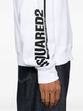 SUDADERA BLANCA LOGO MANGA