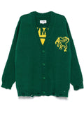 CARDIGAN OVERSIZE INTARSIA VERDE