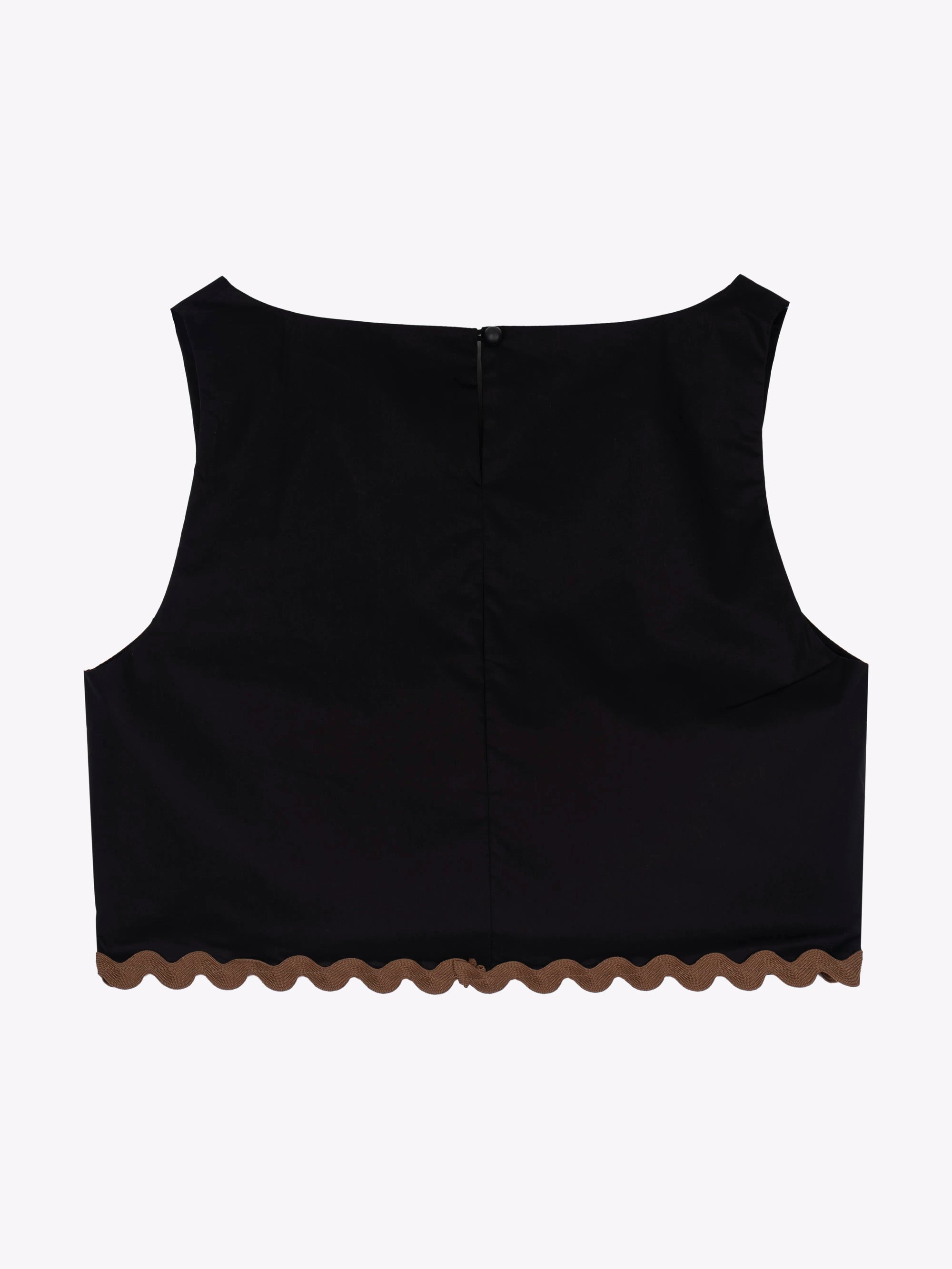 CROP TOP CON DETALLE ONDULADO EN CONTRASTE