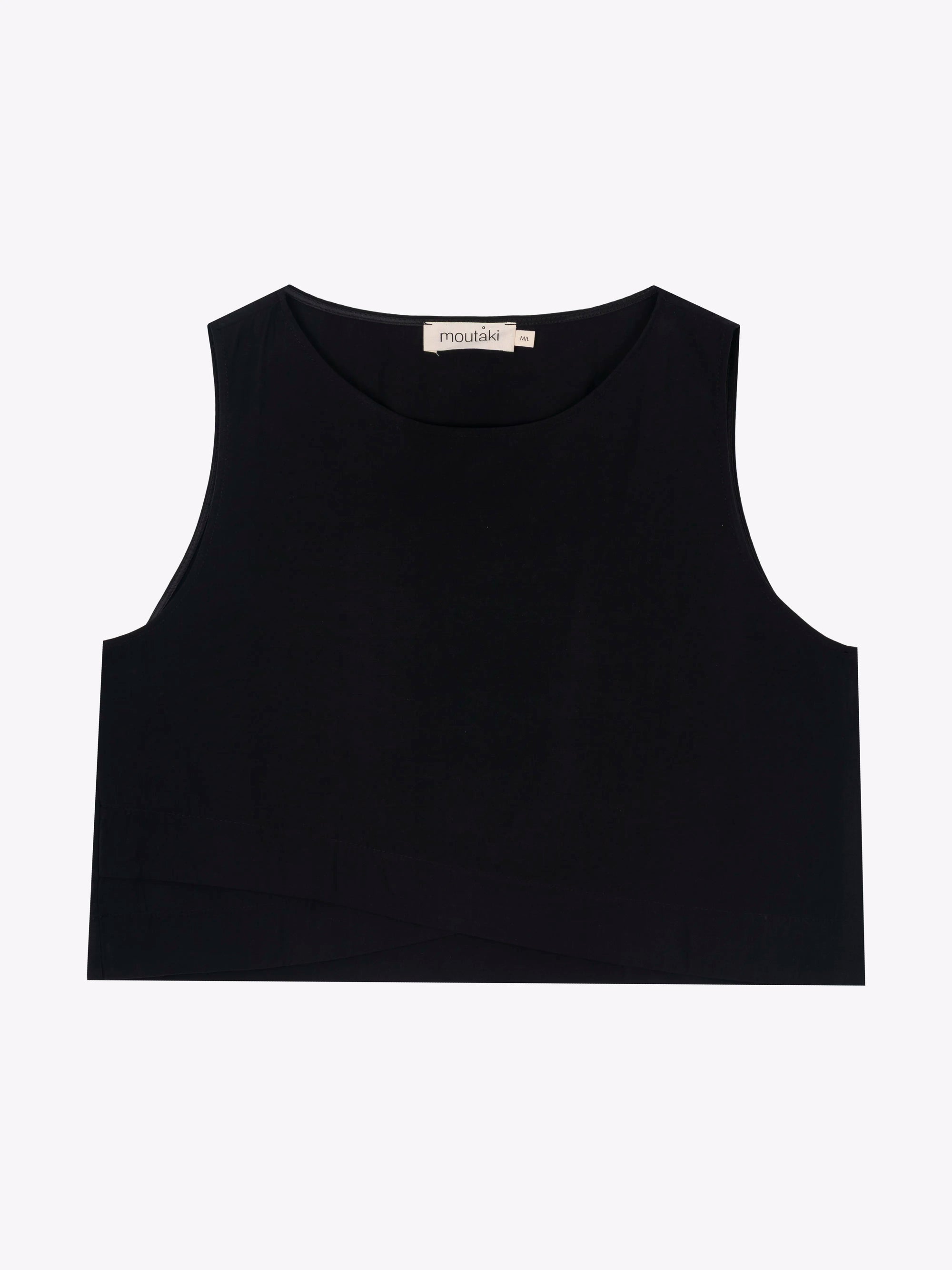 CROP TOP FLUIDO CON BAJO ASIMÉTRICO