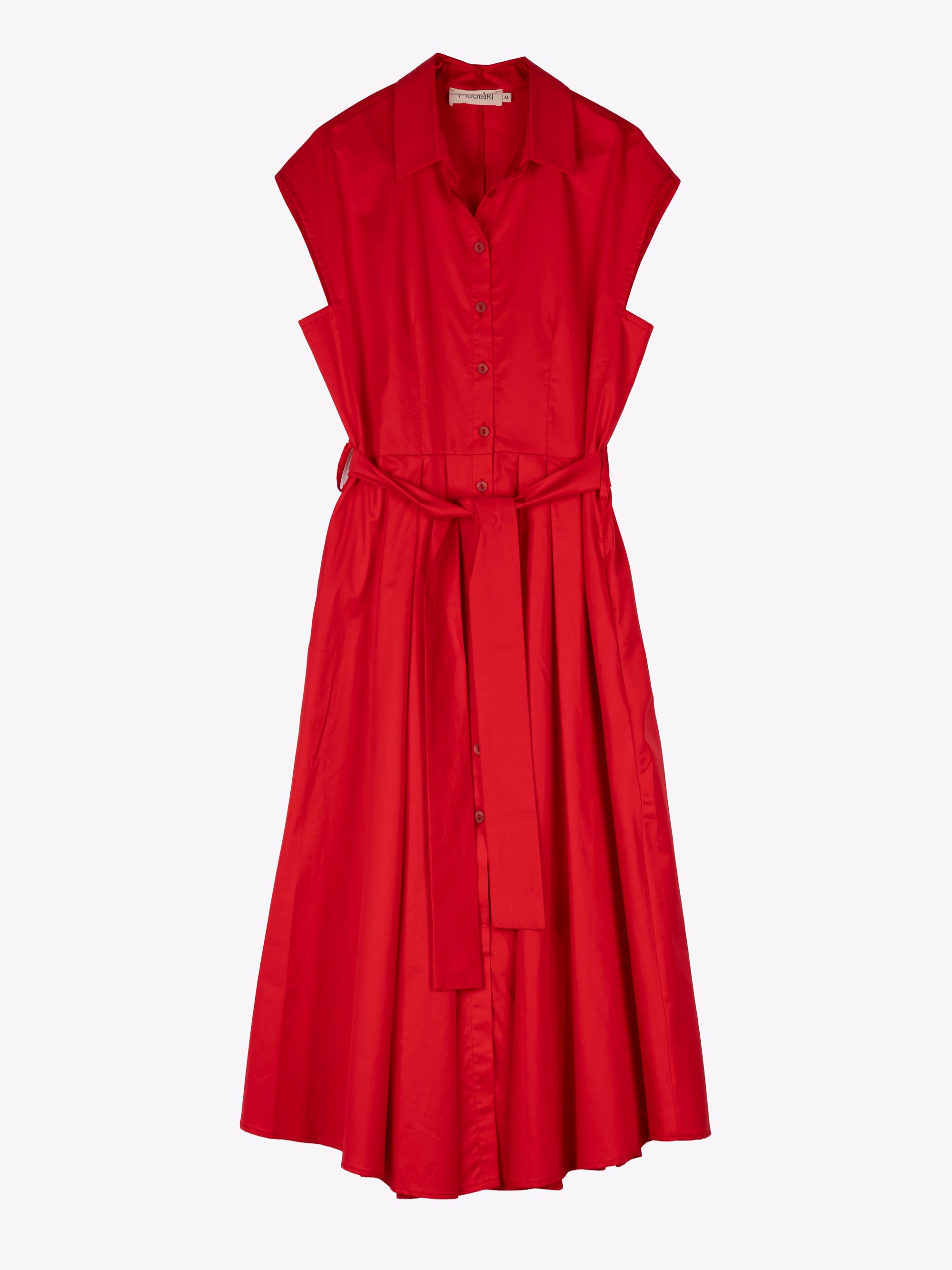 VESTIDO CAMISERO MIDI SIN MANGAS