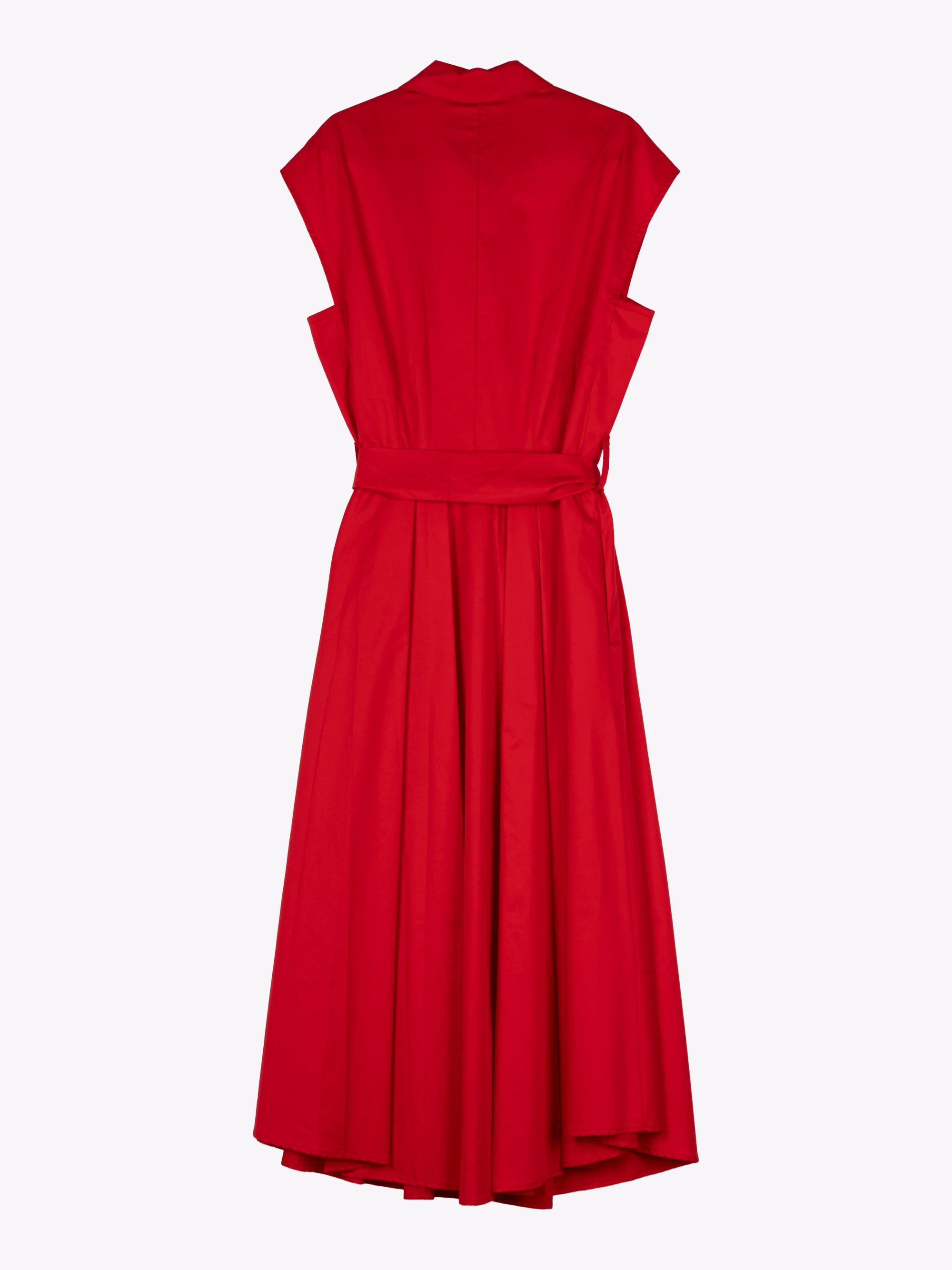 VESTIDO CAMISERO MIDI SIN MANGAS