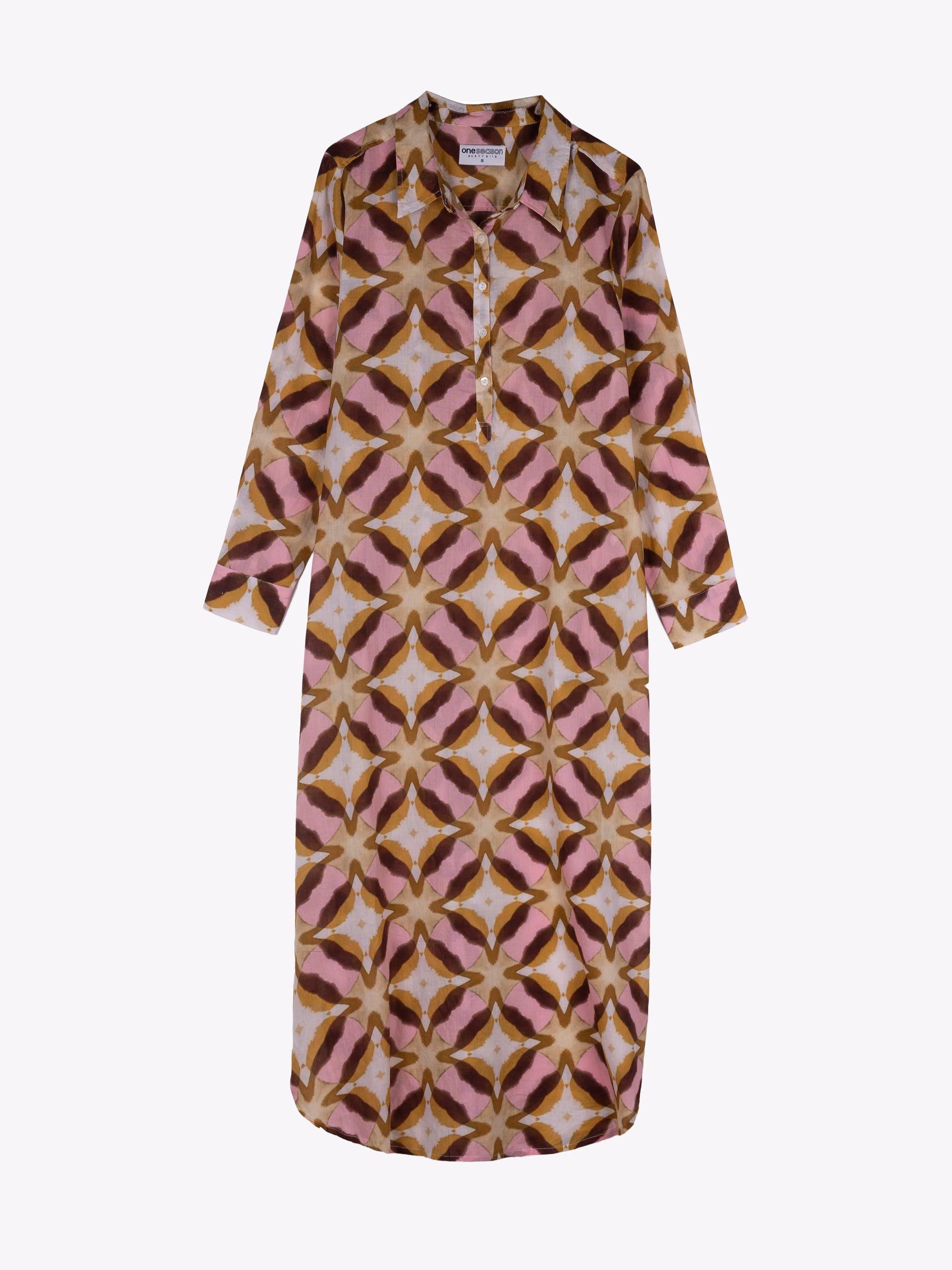 VESTIDO LONG GILLI CON ESTAMPADO IKAT