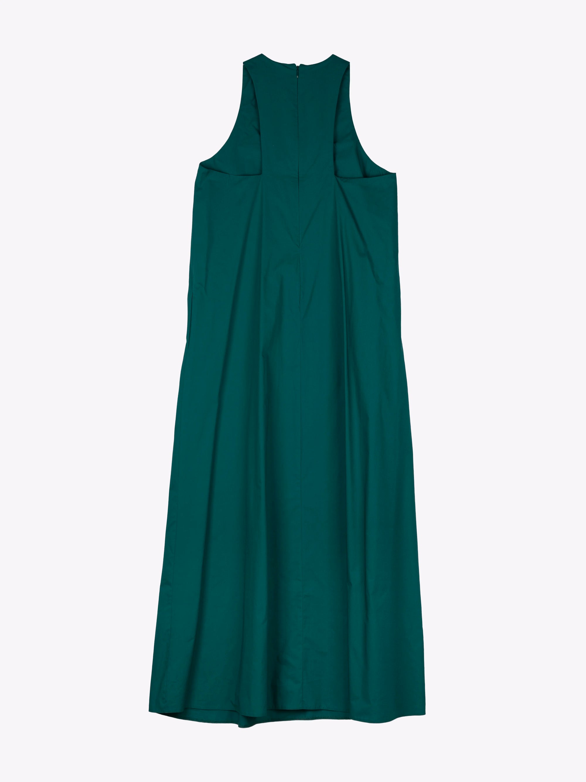 VESTIDO MAXI DE POPELÍN CON ESCOTE EN V