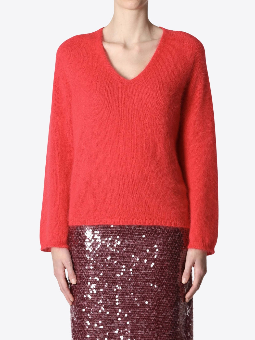 ANGORA V-NECK SWEATER
