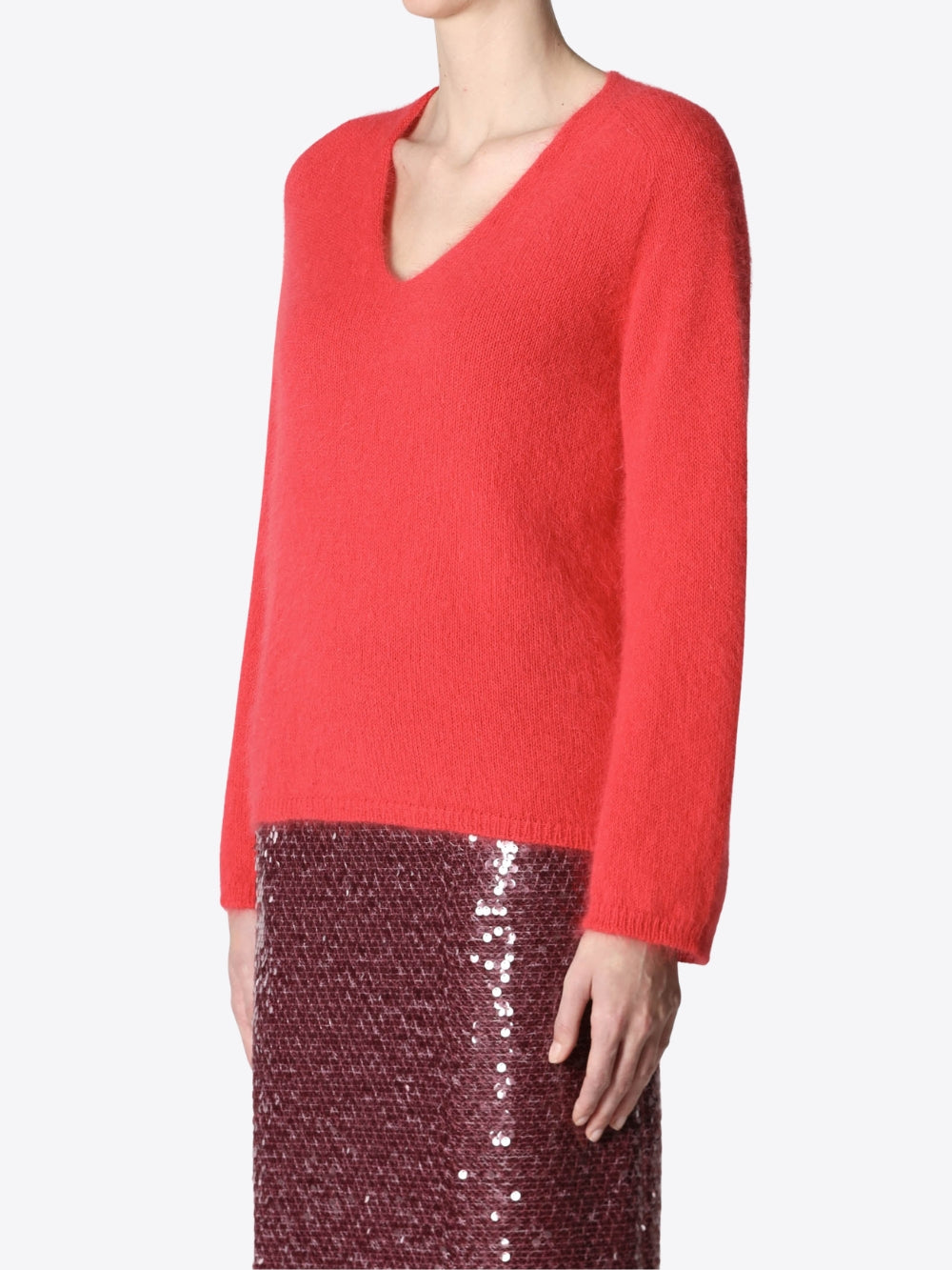 ANGORA V-NECK SWEATER