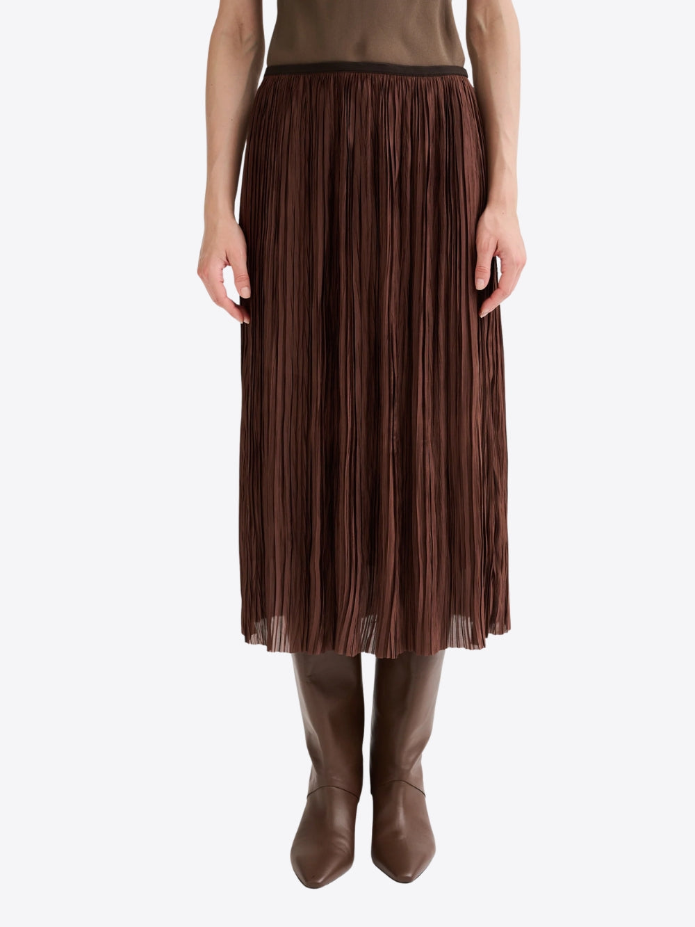 PLEATED MIDI SKIRT