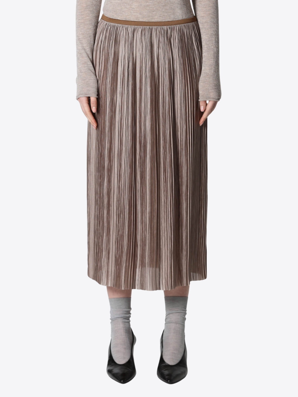 PLEATED MIDI SKIRT