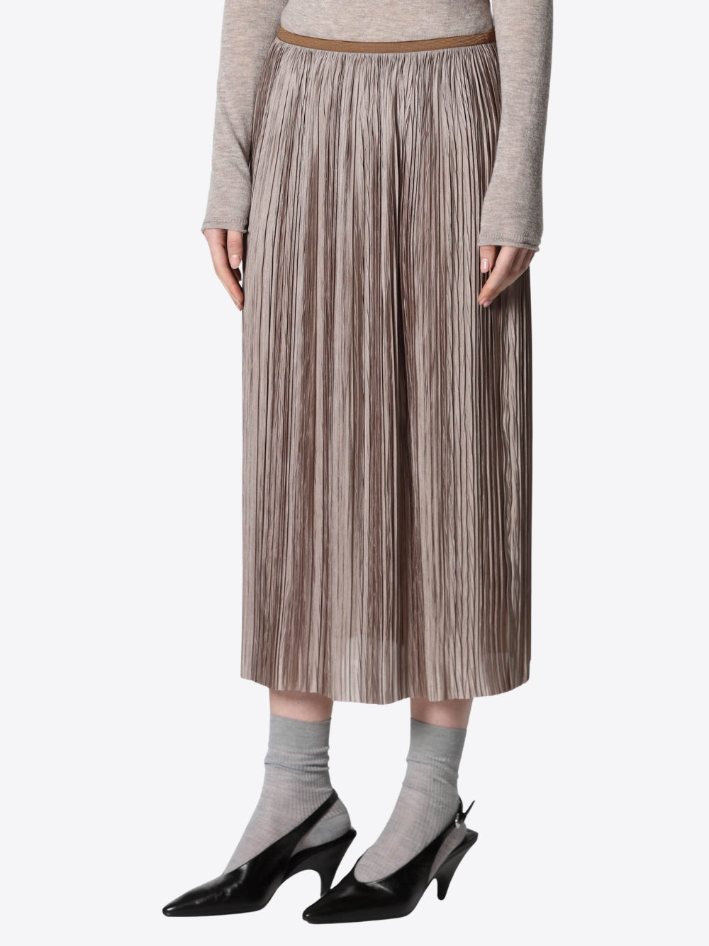 PLEATED MIDI SKIRT