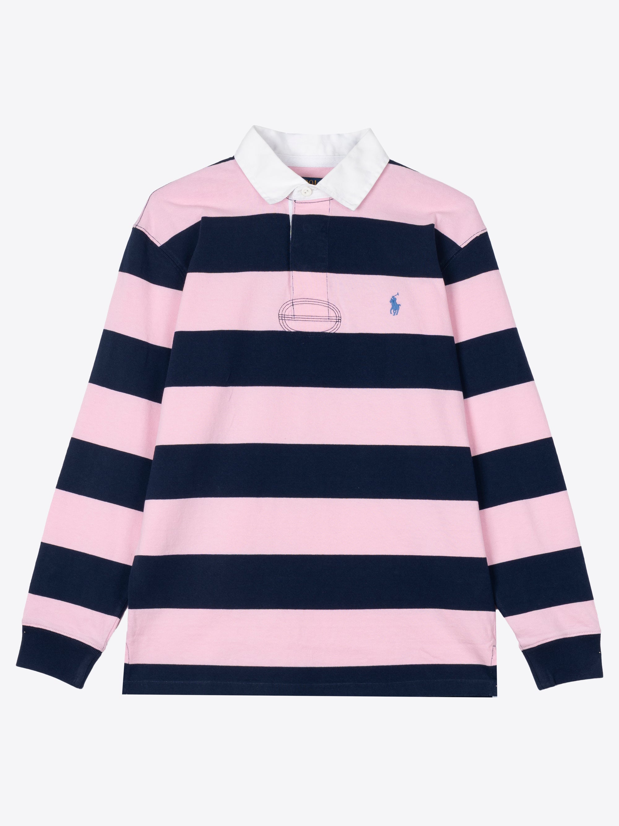 POLO MANGA LARGA RUBGY DE RAYAS