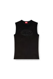 CAMISETA T-BISCO BIG OVAL NEGRA