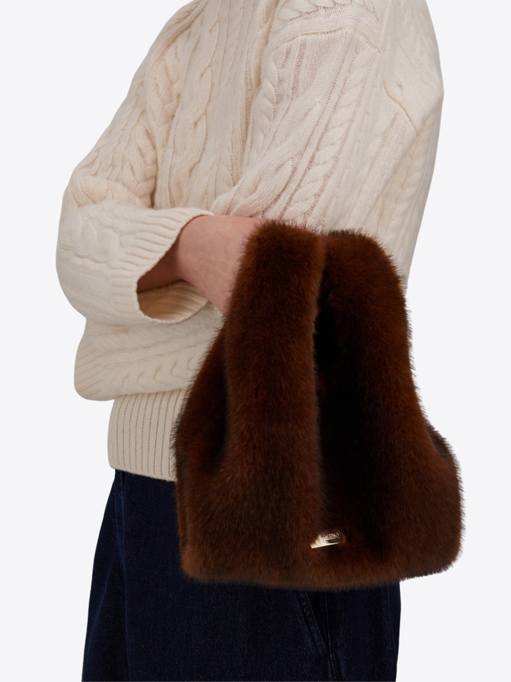 MINK-EFFECT FAUX FUR BAG