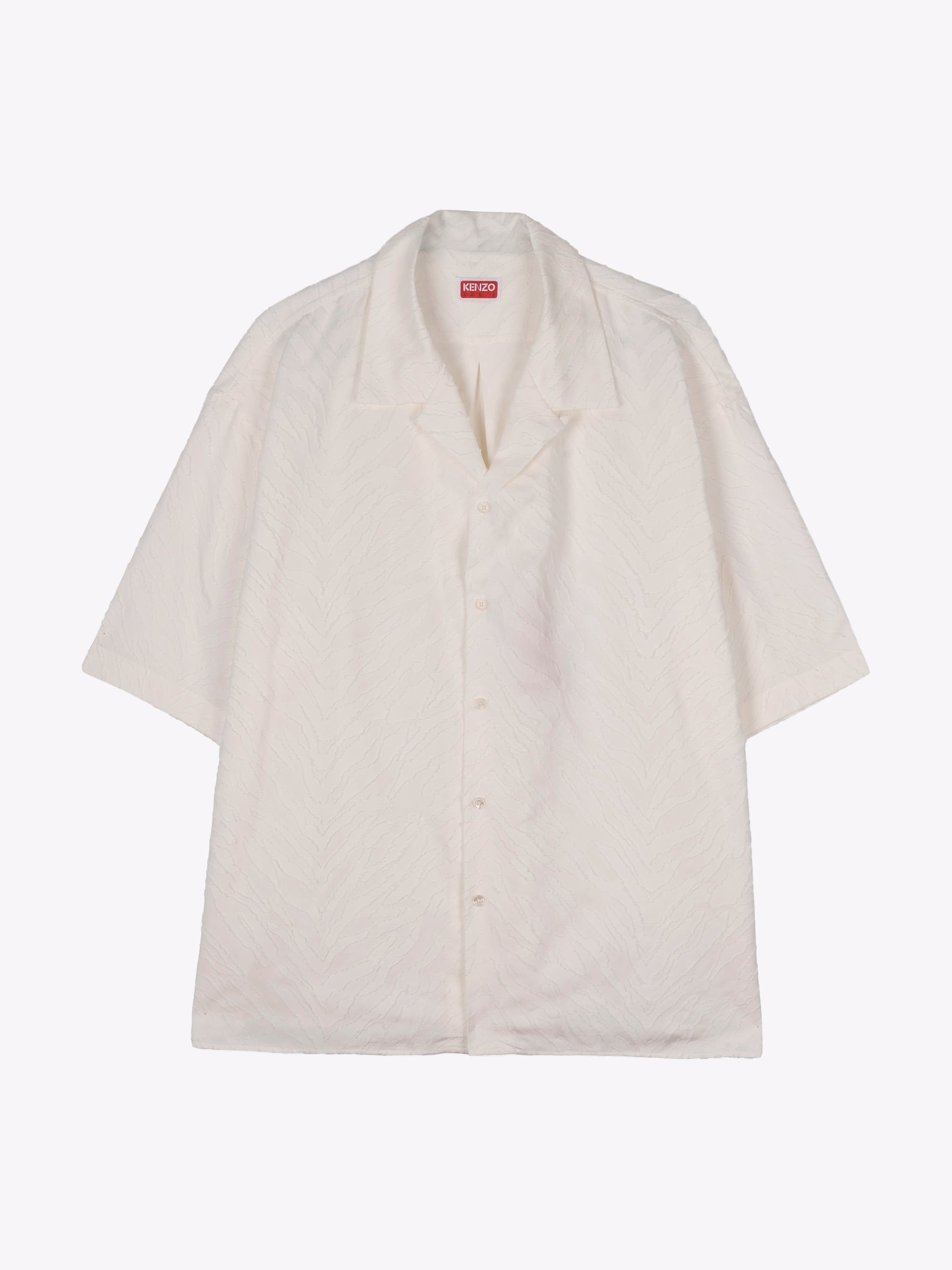 CAMISA HAWAIANA DE MANGA CORTA DE JACQUARD 'KENZO TIGER'
