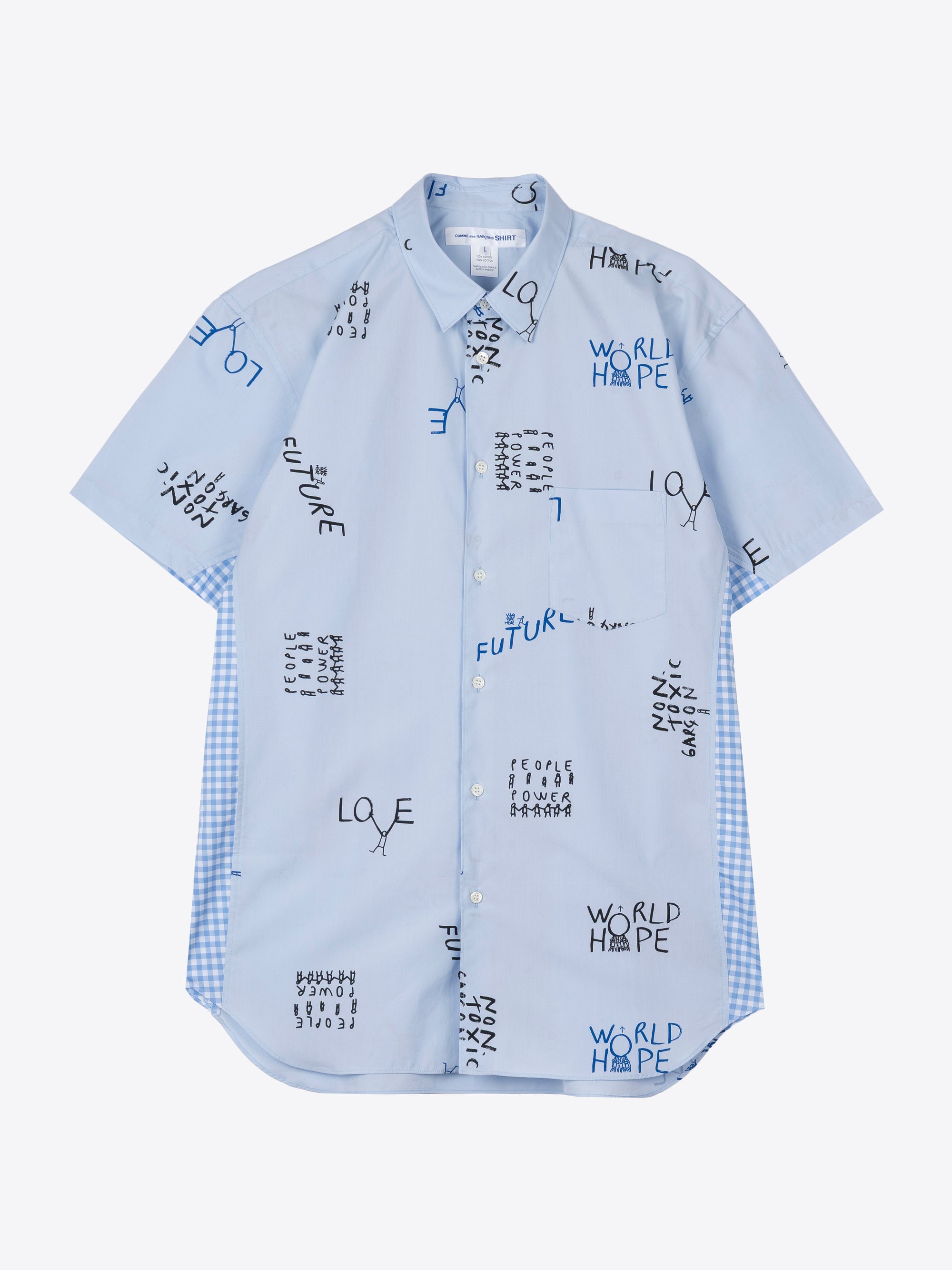 PATCHWORK SHIRT WITH GRAPHIC PRINT