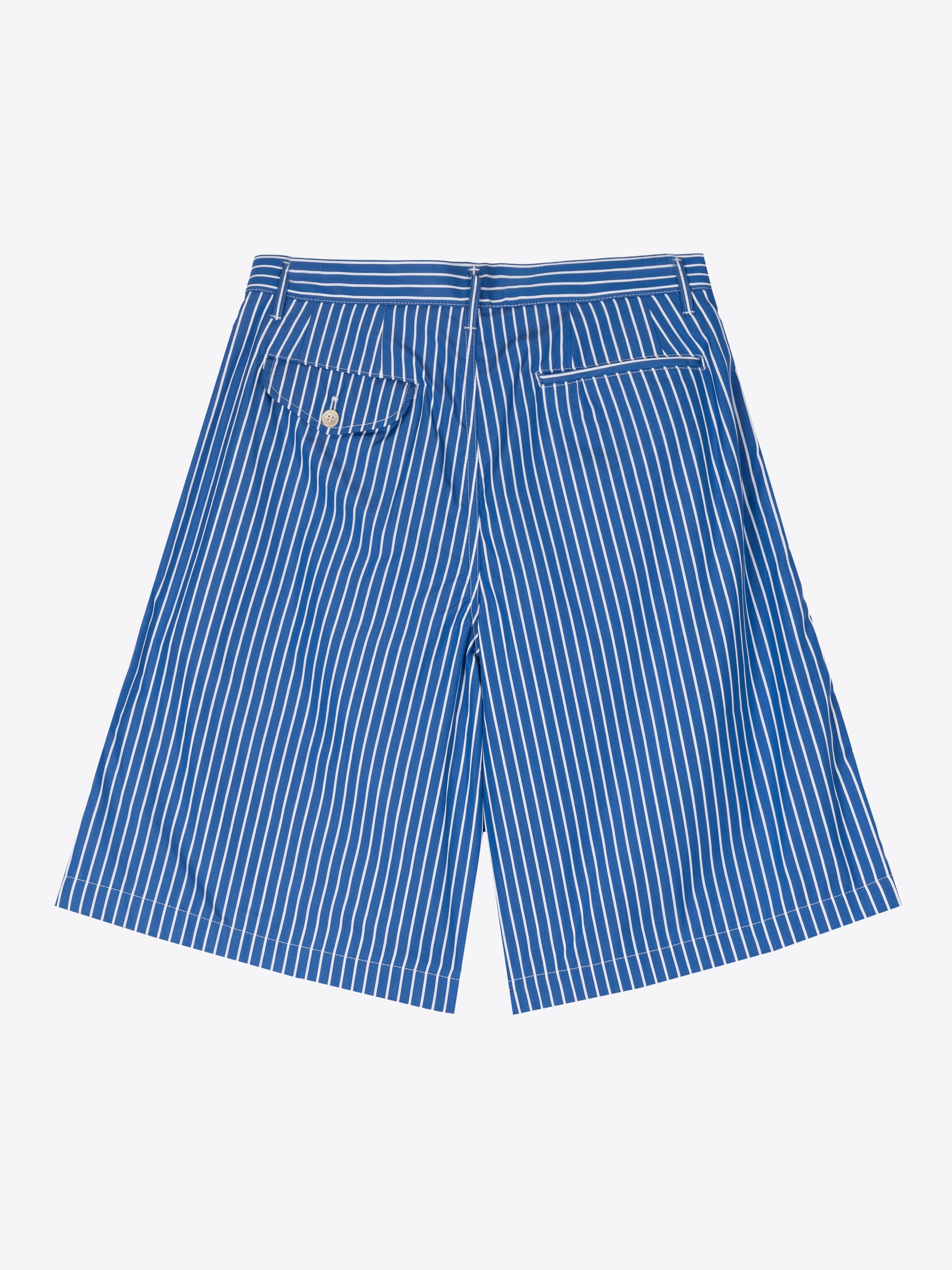 STRIPED PLEATED WIDE SHORTS