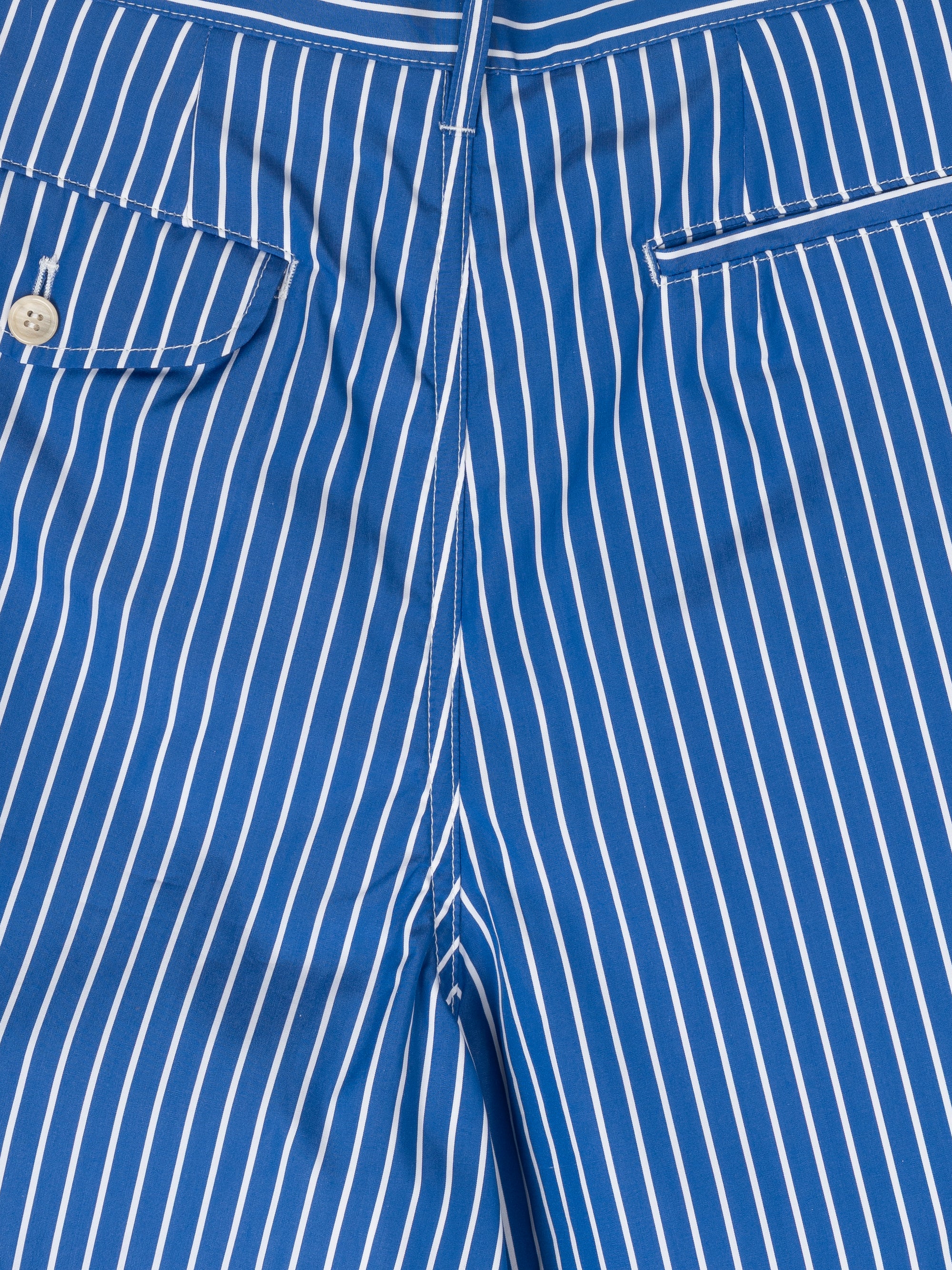STRIPED PLEATED WIDE SHORTS