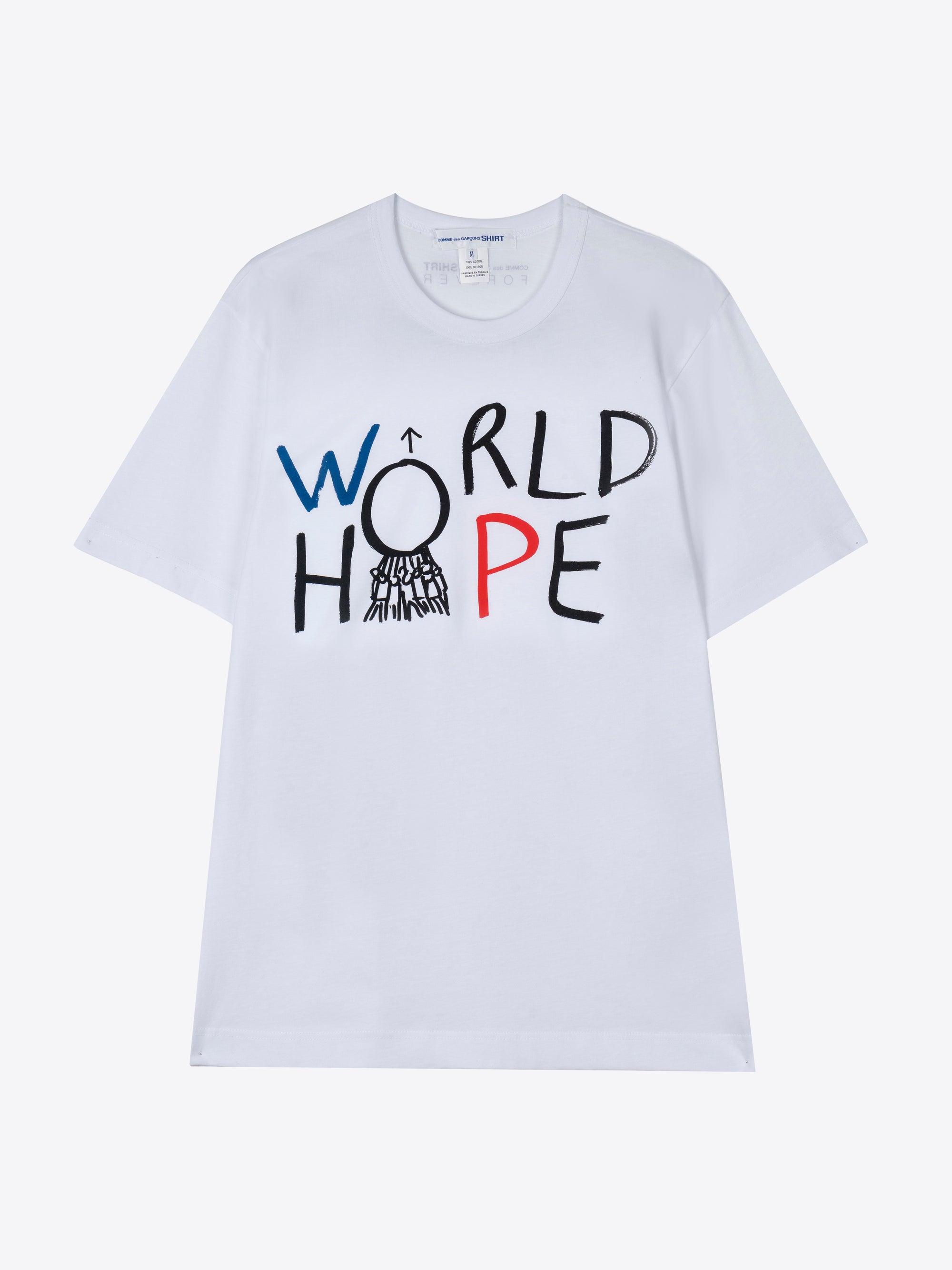 REGULAR FIT T-SHIRT WITH "WORLD HOPE" GRAPHIC PRINT