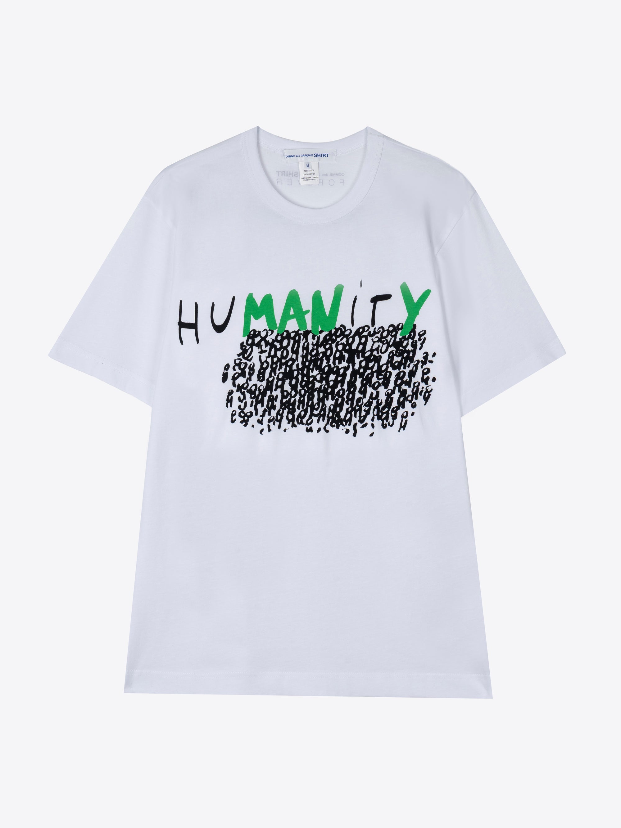 REGULAR FIT T-SHIRT WITH "HUMANITY" GRAPHIC PRINT