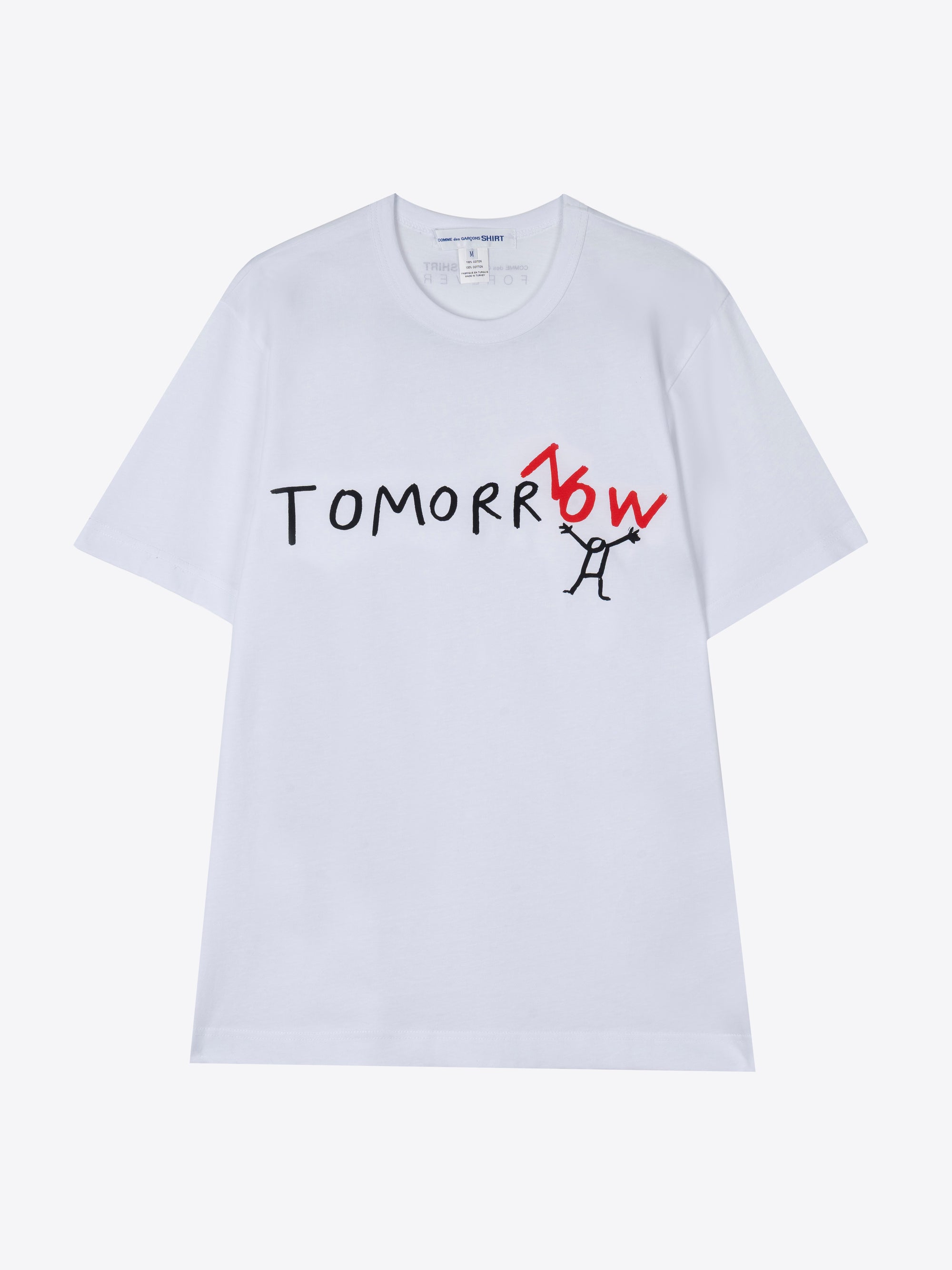 REGULAR FIT T-SHIRT WITH “TOMORROW NOW” GRAPHIC PRINT