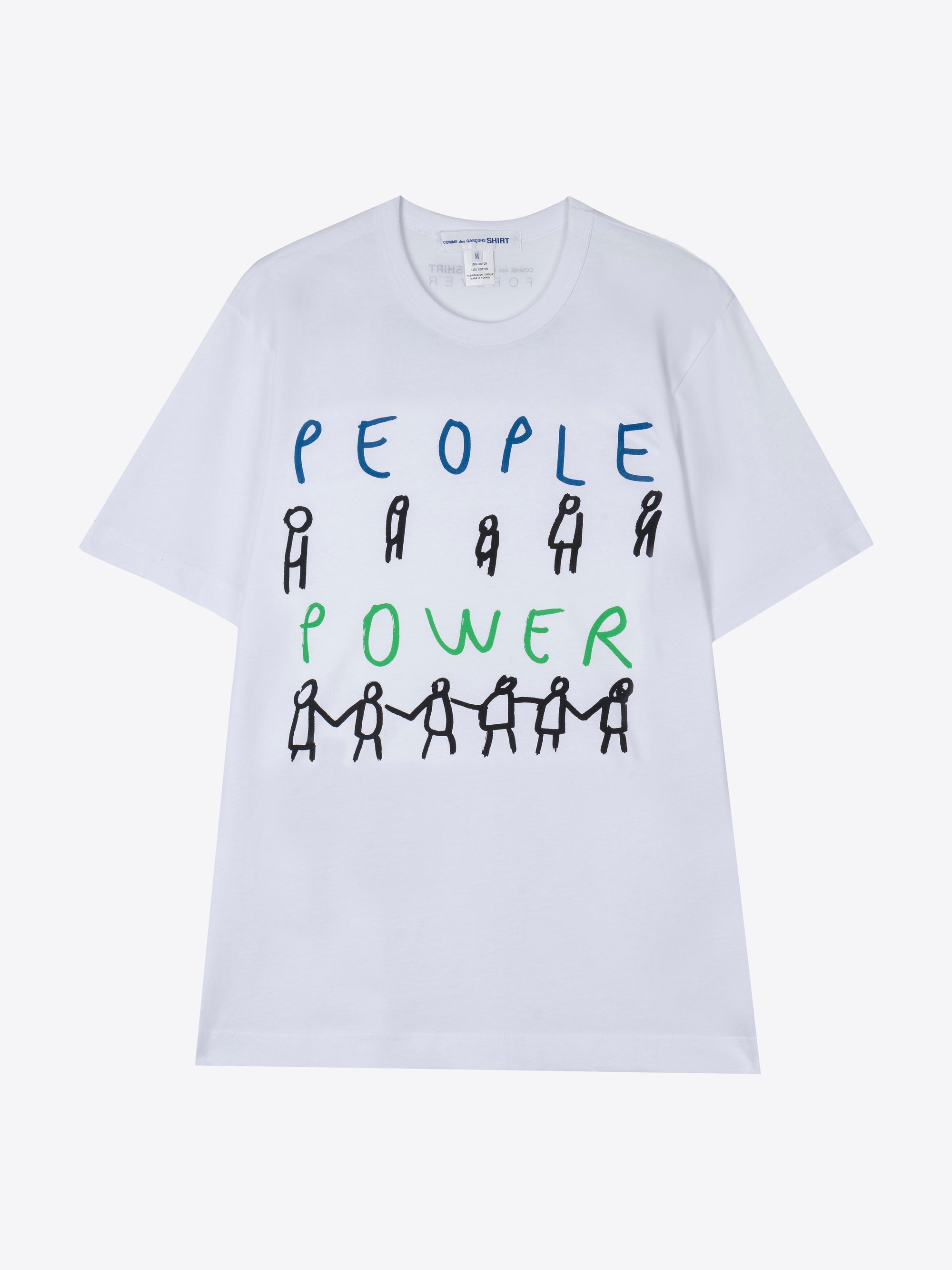 CREWNECK T-SHIRT WITH "PEOPLE POWER" GRAPHIC PRINT