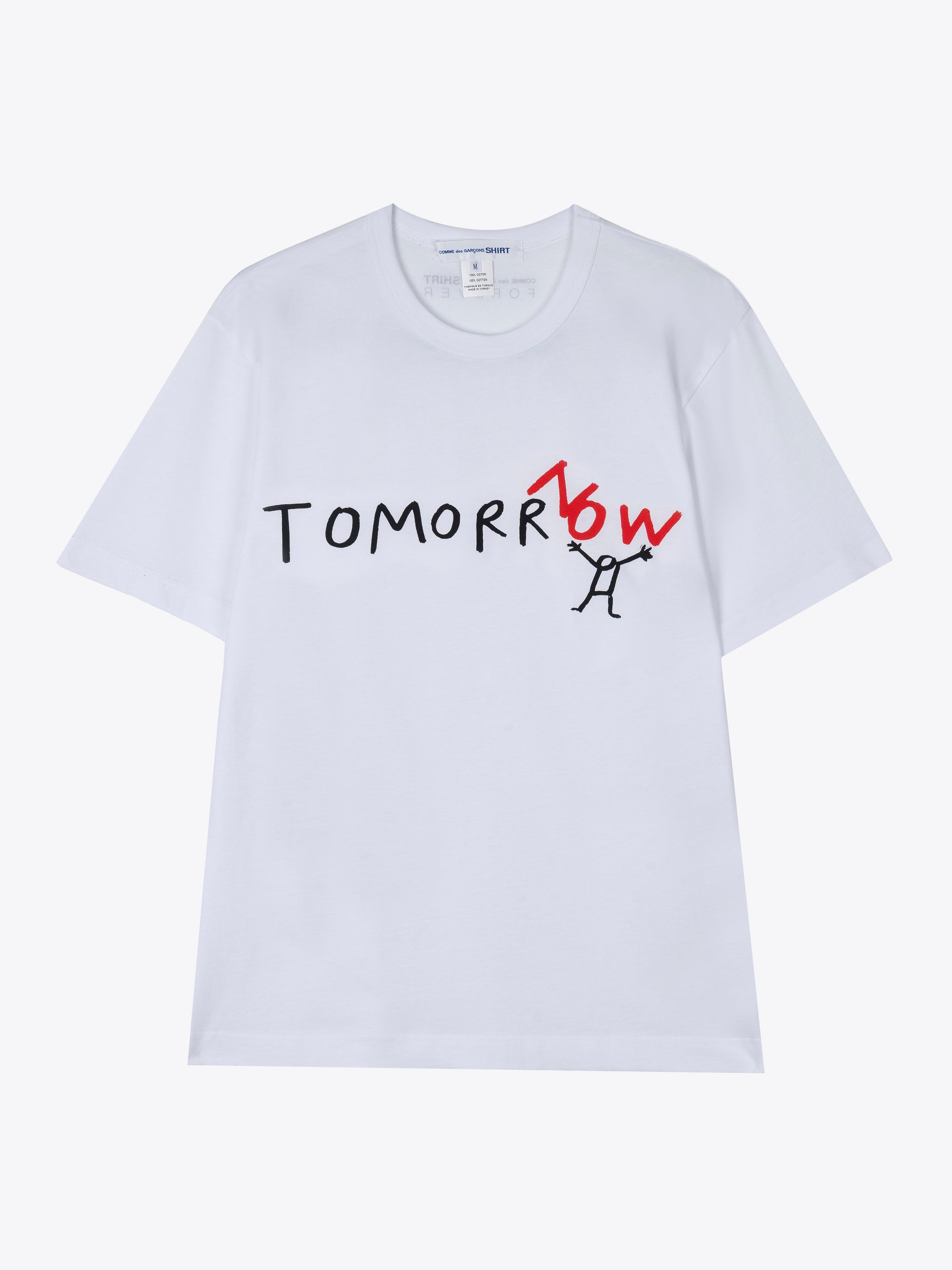 OVERSIZE T-SHIRT WITH "TOMORROW NOW" GRAPHIC PRINT