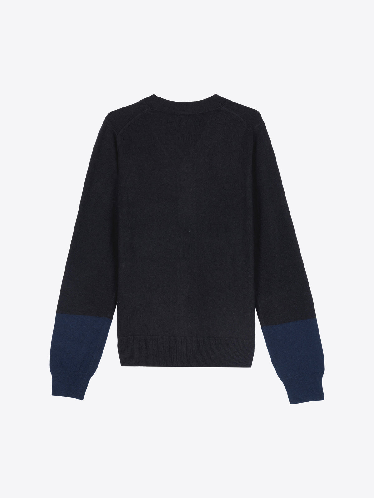 TWO-TONE WOOL CARDIGAN
