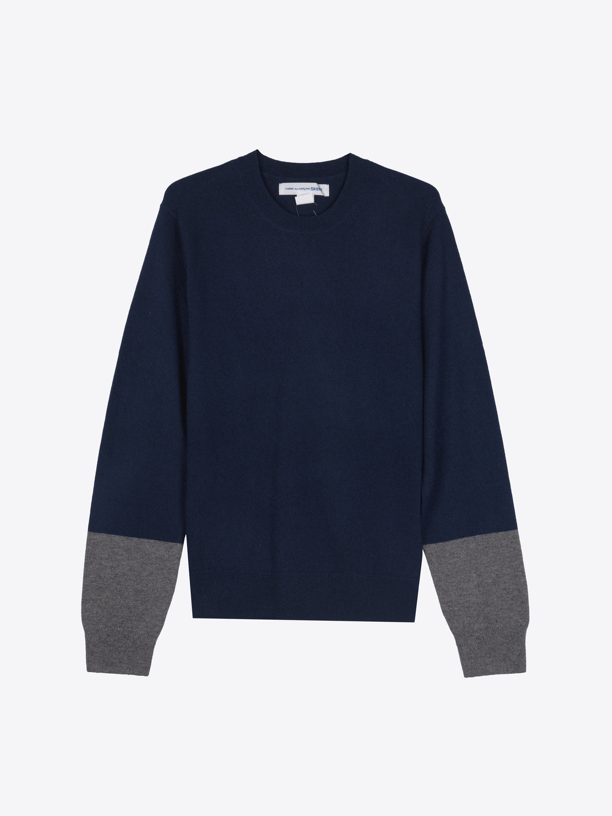 TWO-TONE CREWNECK SWEATER