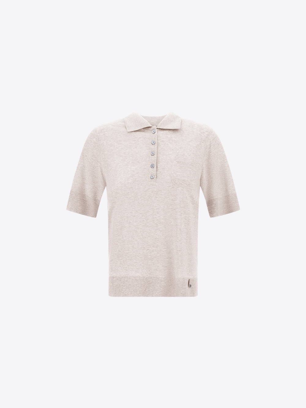 RESORT POLO SHIRT IN KNIT EFFECT MELANGE JERSEY