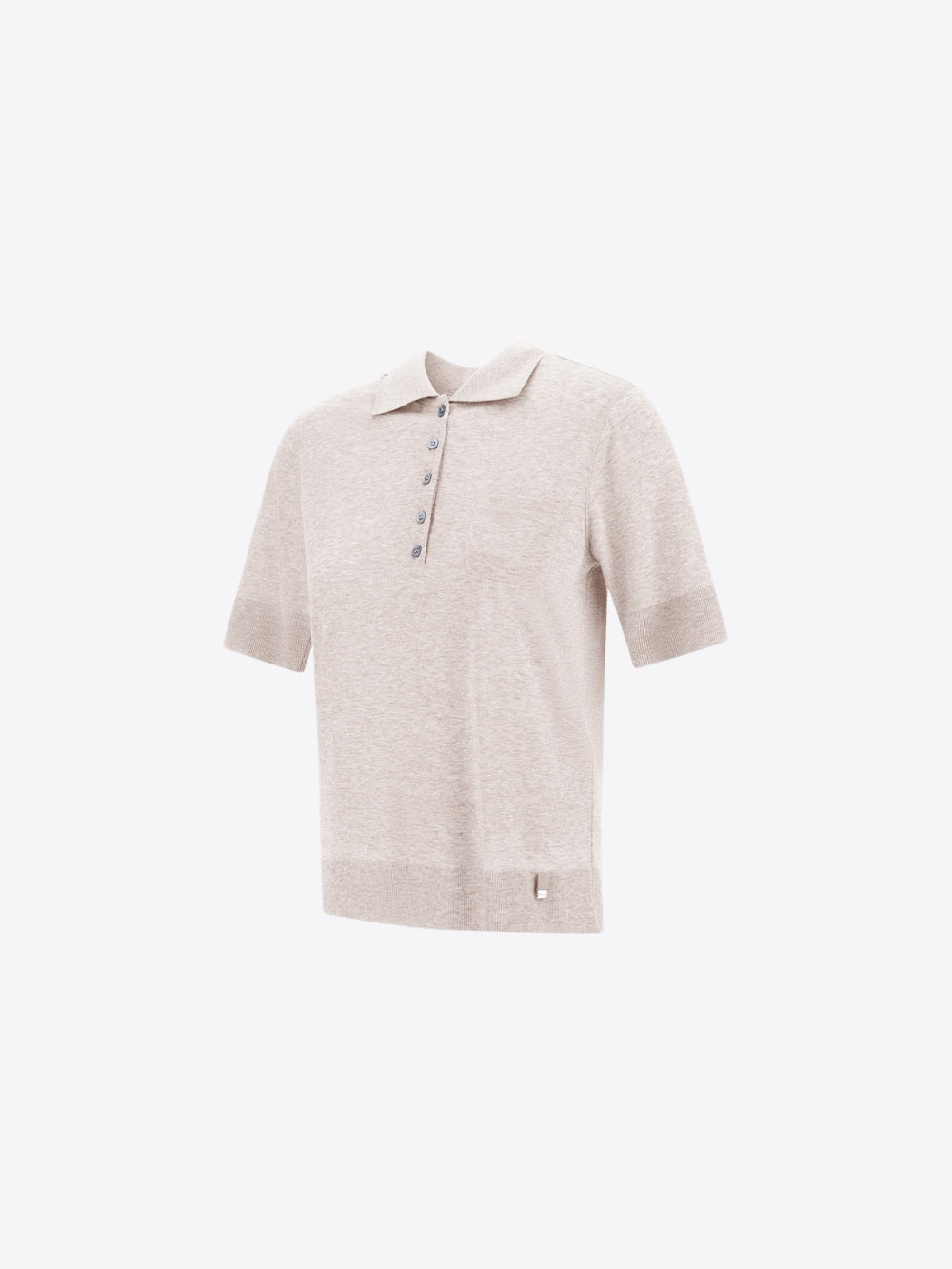 RESORT POLO SHIRT IN KNIT EFFECT MELANGE JERSEY