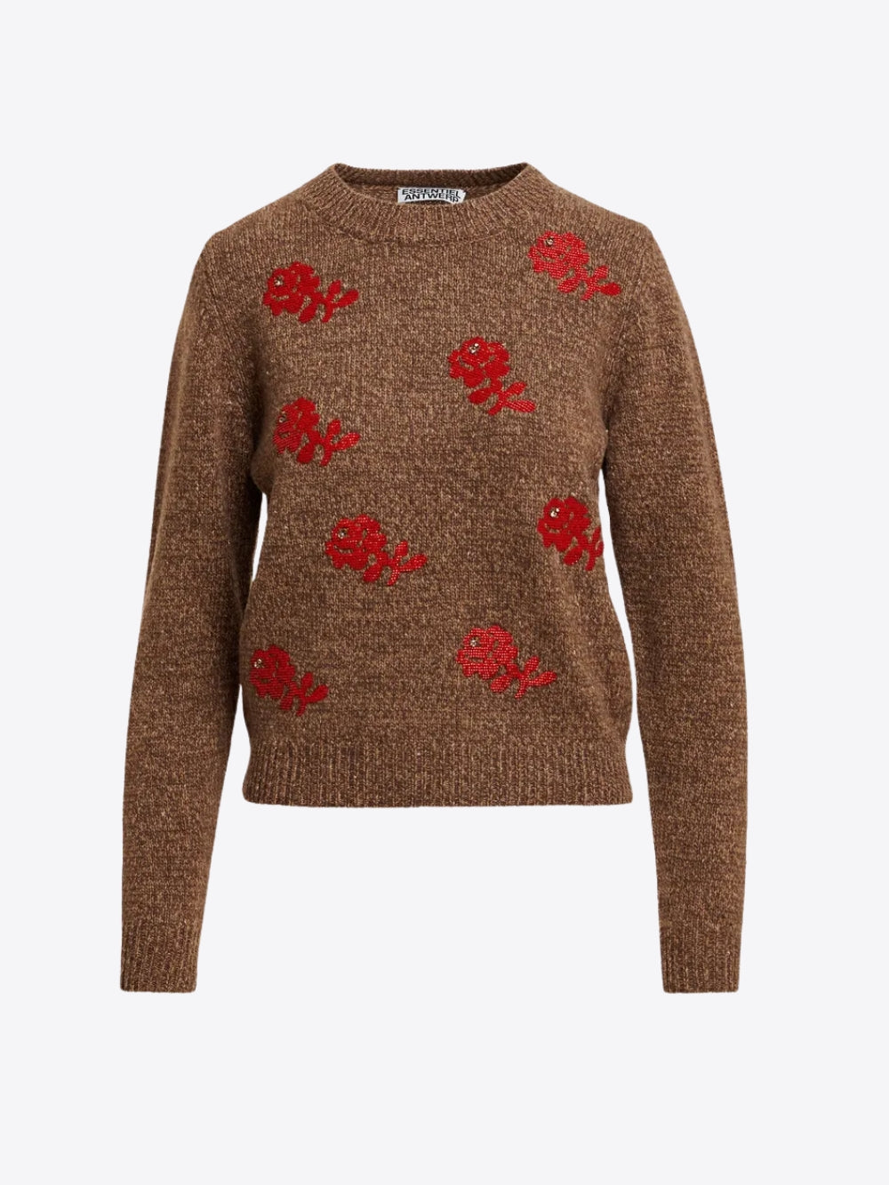 JERSEY CON JACQUARD FLORAL Y BRILLOS