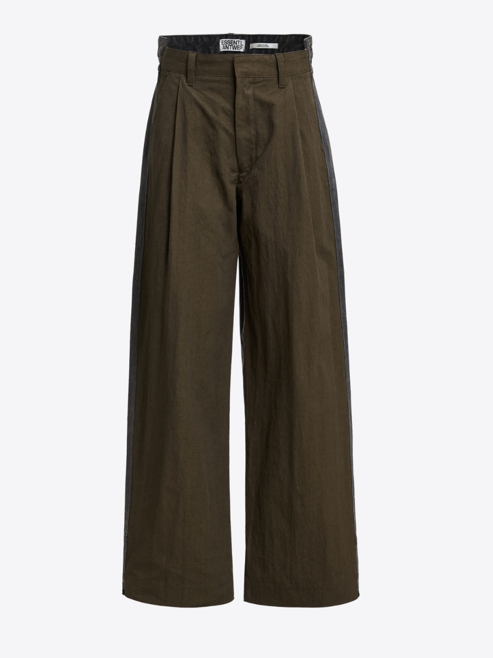 PANTALÓN DE PIERNA ANCHA CON TEJIDOS COMBINADOS