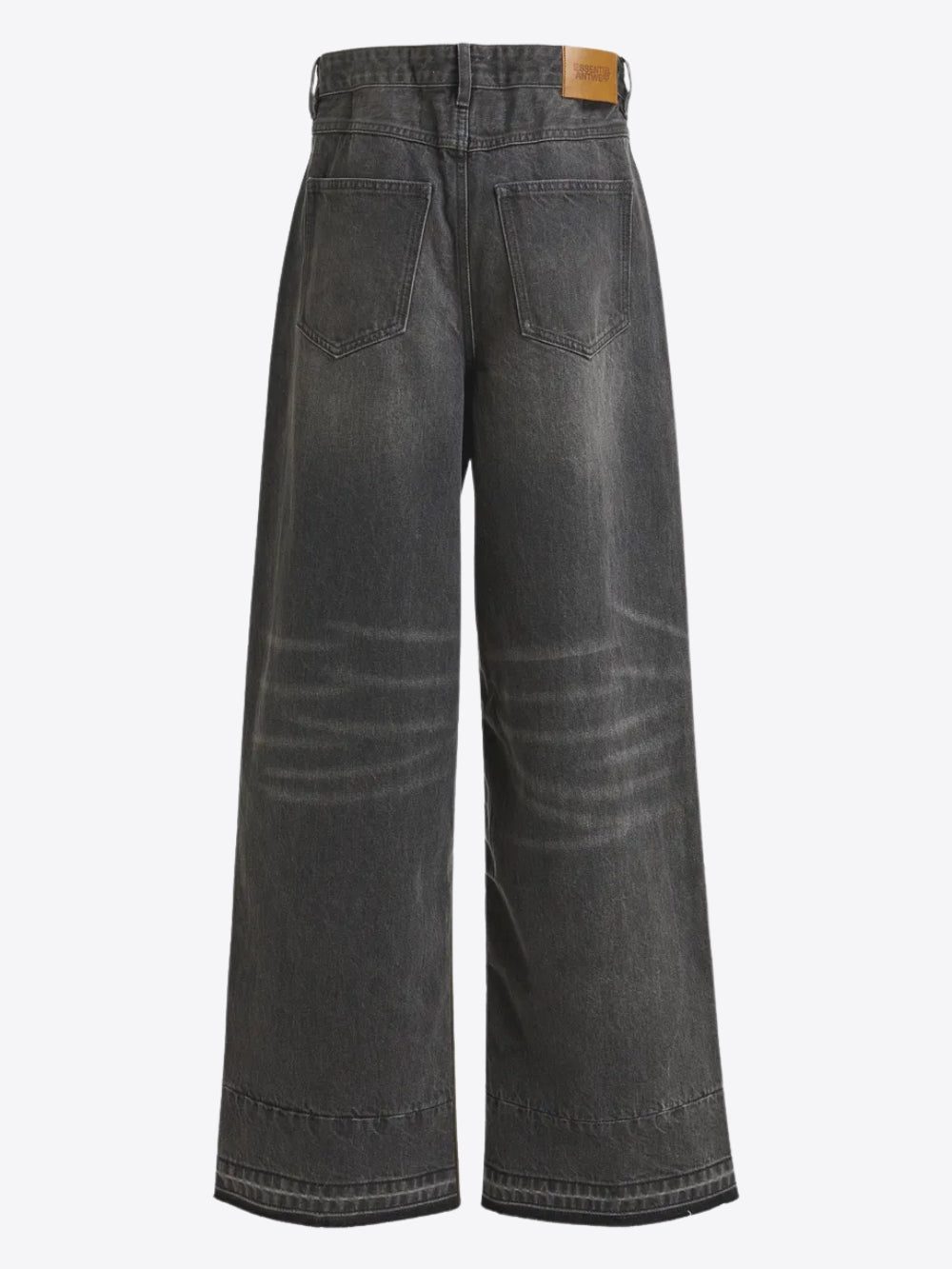 PANTALÓN DE PIERNA ANCHA CON TEJIDOS COMBINADOS
