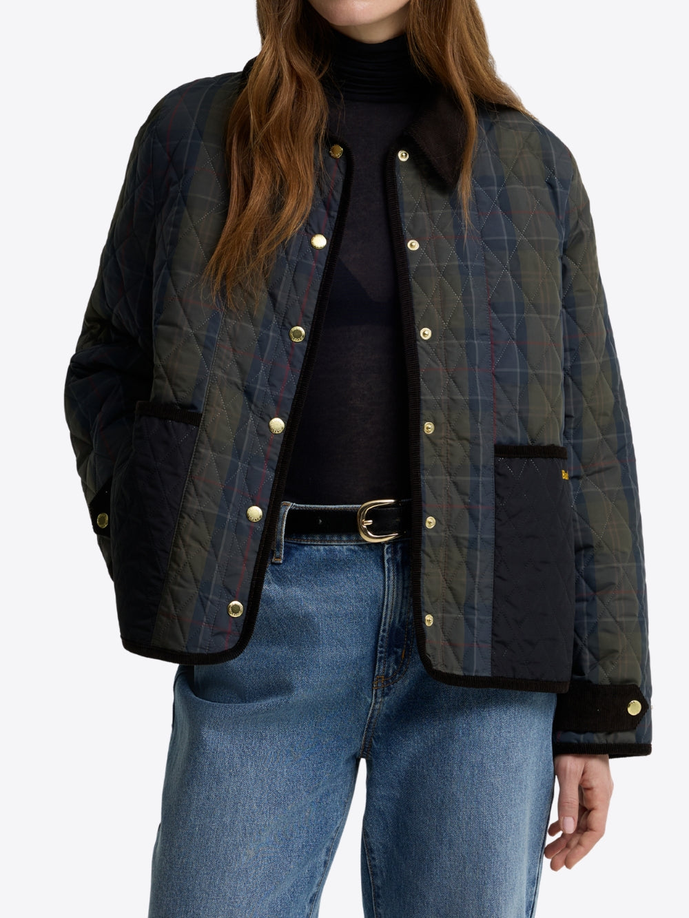 AINSDALE CHECKED QUILTED JACKET