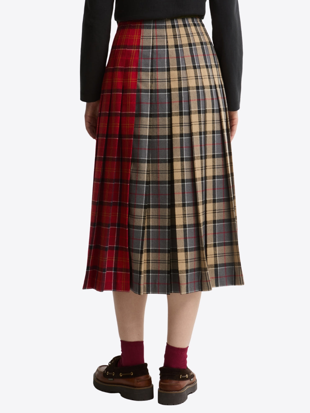 MARENA TARTAN MIDI SKIRT