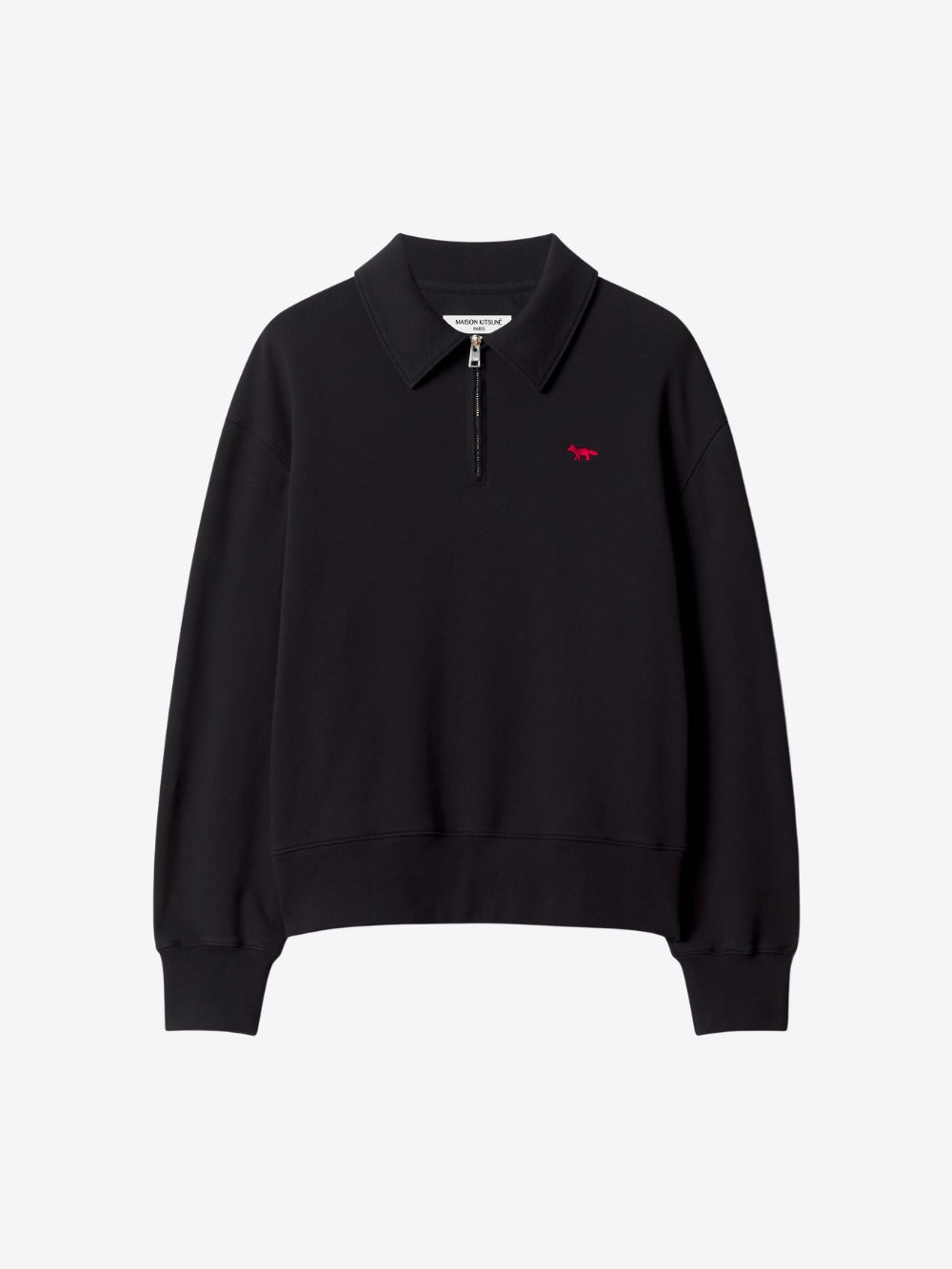 PROFILE FOX ZIPPED POLO SWEATSHIRT